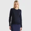 Slim fit sweater in viscose blend