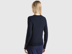 Slim fit sweater in viscose blend