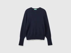 Slim fit sweater in viscose blend