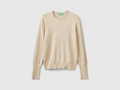 Slim fit sweater in viscose blend