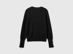 Slim fit sweater in viscose blend