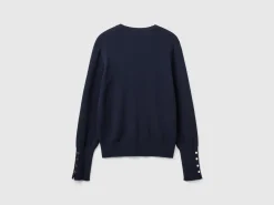 Slim fit sweater in viscose blend