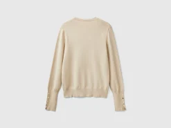 Slim fit sweater in viscose blend