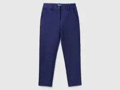 Slim fit trousers in viscose blend
