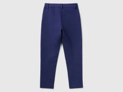 Slim fit trousers in viscose blend