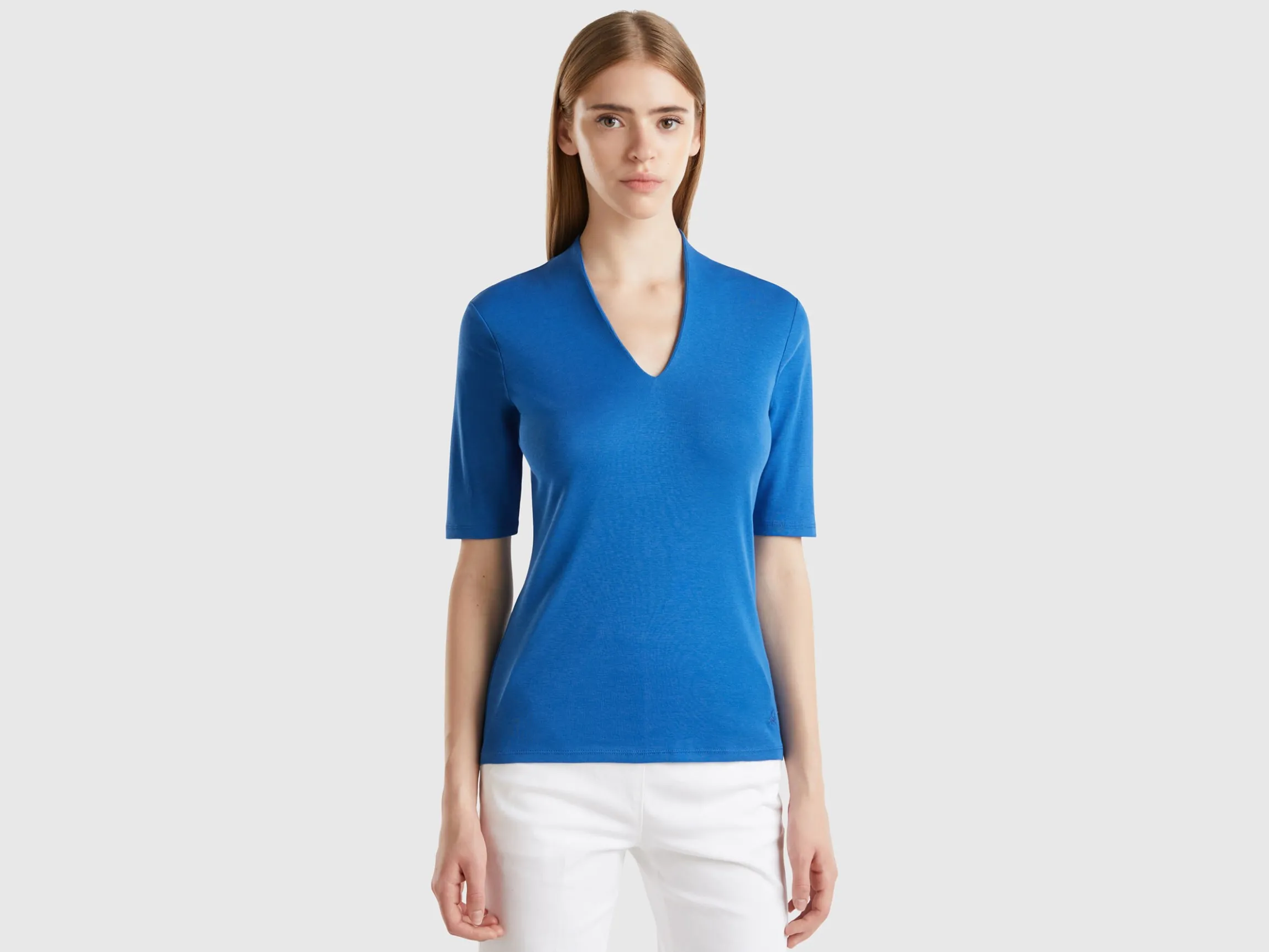 Slim fit t-shirt in long fiber cotton