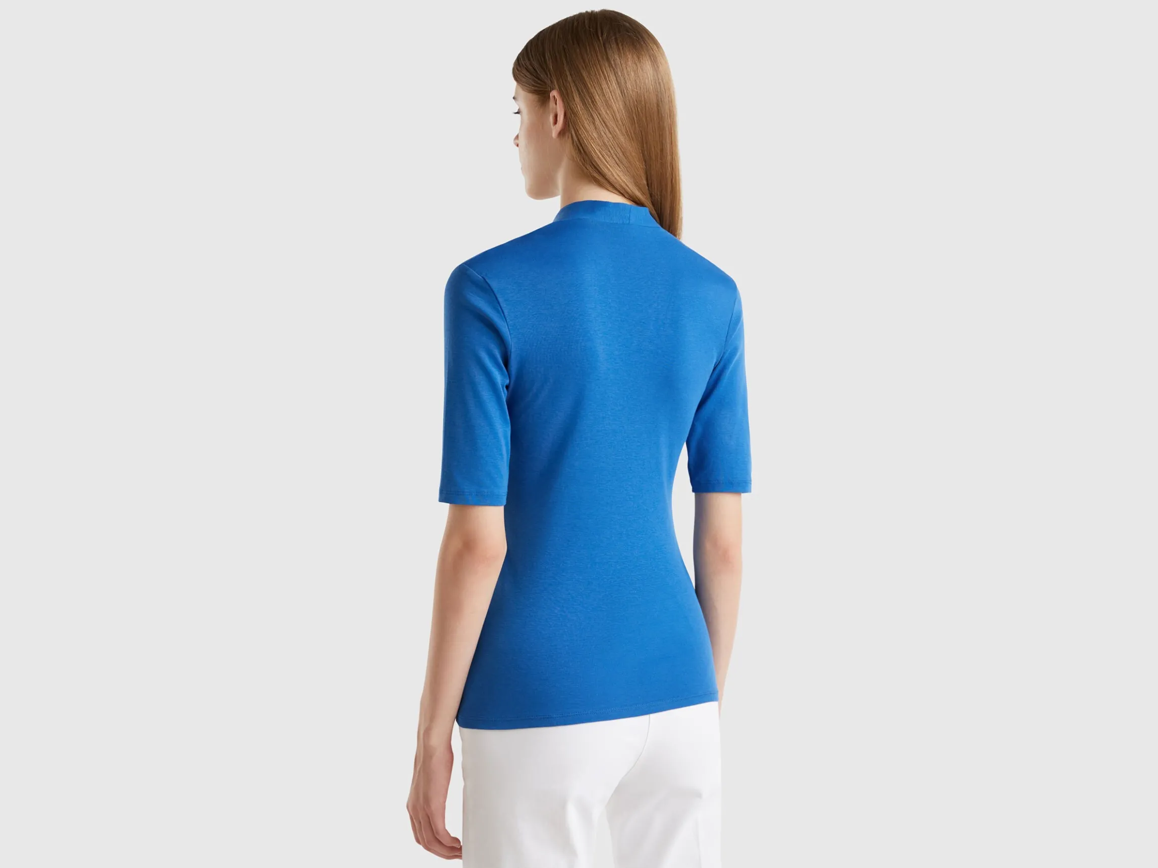 Slim fit t-shirt in long fiber cotton