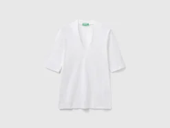 Slim fit t-shirt in long fiber cotton