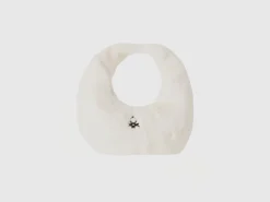 Small crescent moon bag in faux fur