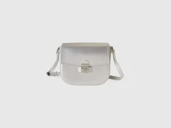 Small crossbody bag in synthetic patent leather