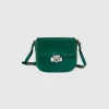 Small crossbody bag in synthetic patent leather