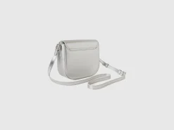 Small crossbody bag in synthetic patent leather
