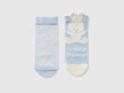 Sock set with stripes and bunny