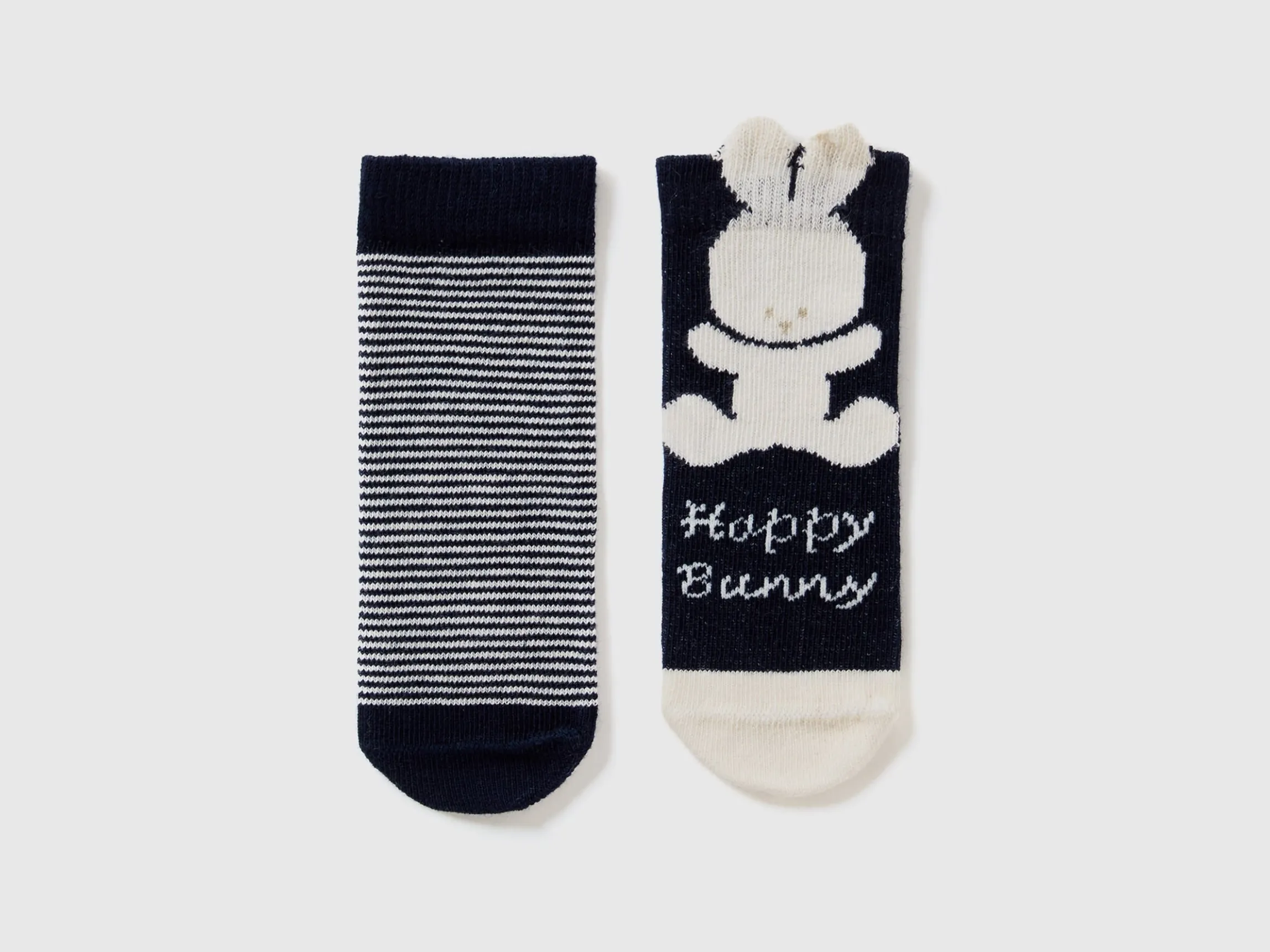 Sock set with stripes and bunny
