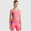 Sports bra top with recycled fabric