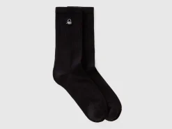 Sporty socks in cotton blend