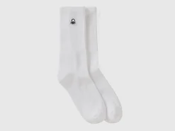 Sporty socks in cotton blend