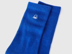 Sporty socks in cotton blend