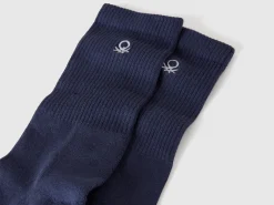 Sporty socks in cotton blend