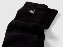 Sporty socks in cotton blend