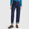 Straight jeans with cuffs