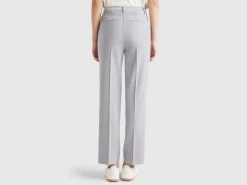 Straight trousers in viscose blend