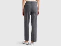 Straight trousers in viscose blend