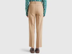 Straight trousers in viscose blend