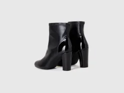 Stretch ankle boots with heels