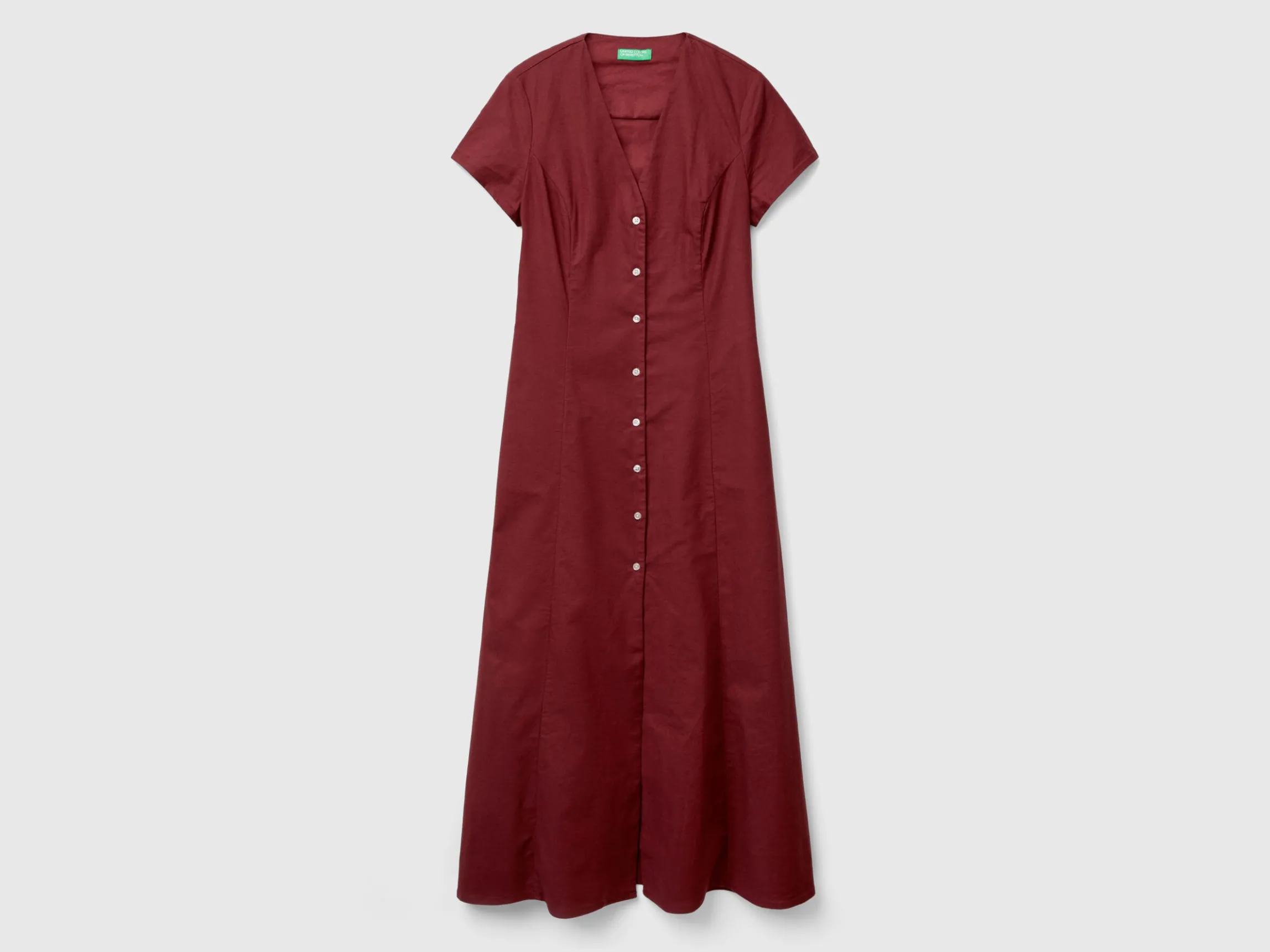 Stretch cotton and linen blend dress