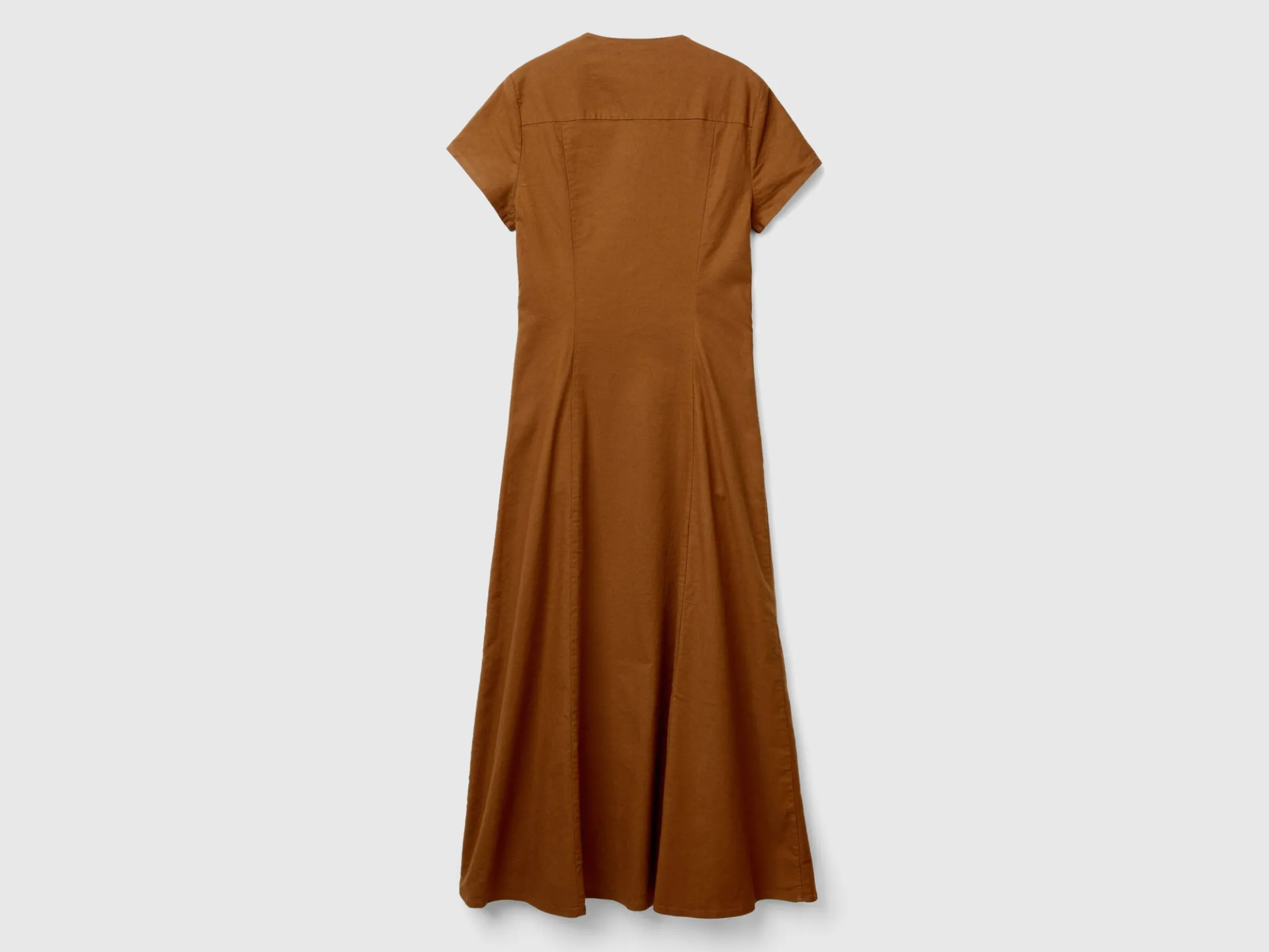 Stretch cotton and linen blend dress