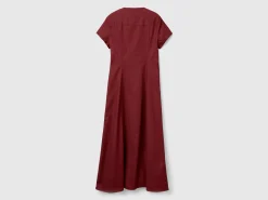 Stretch cotton and linen blend dress
