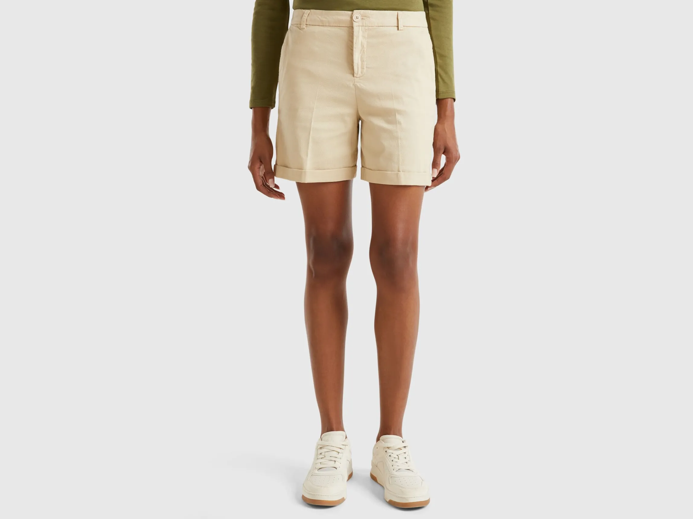 Stretch cotton bermudas