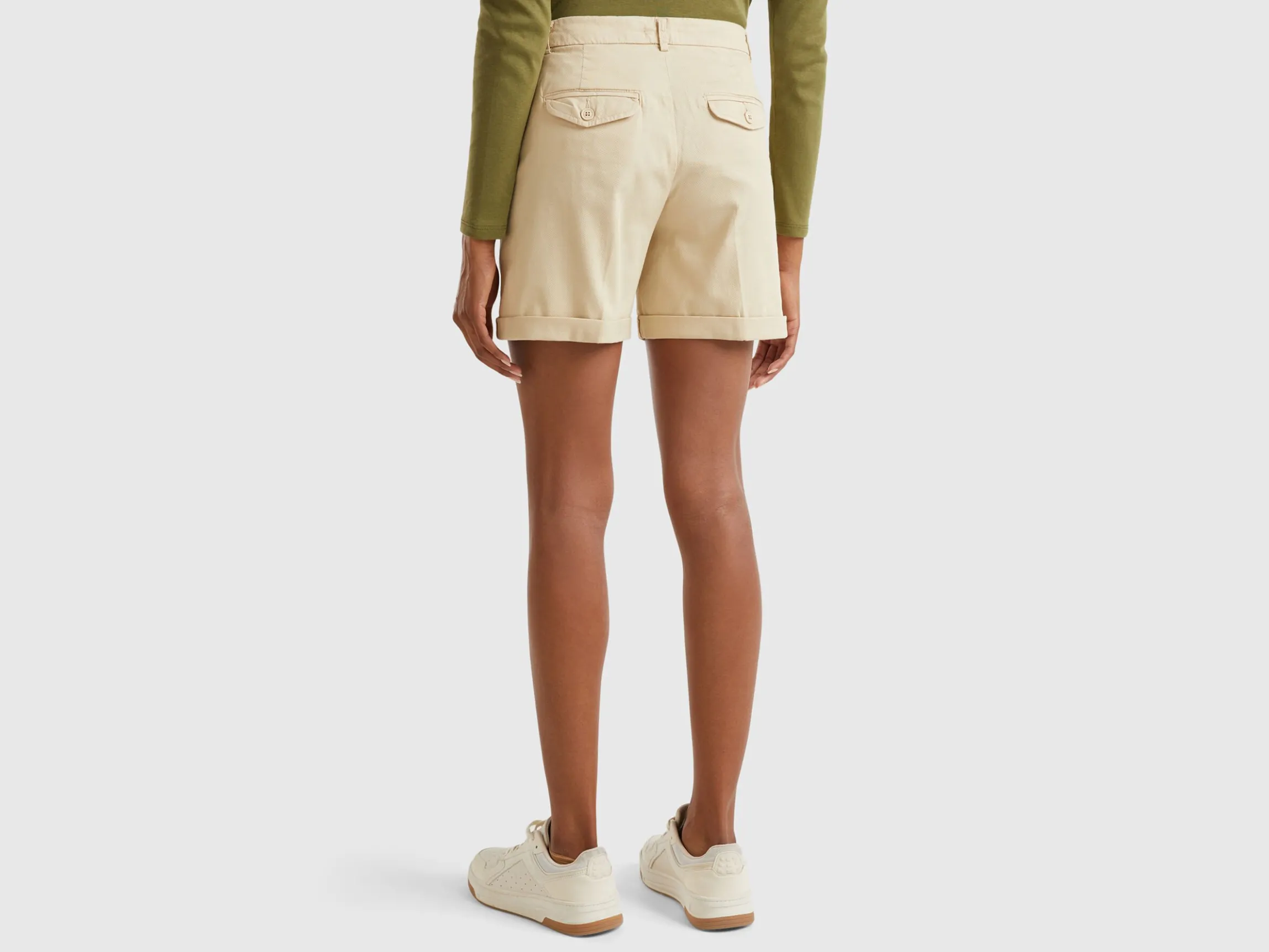 Stretch cotton bermudas