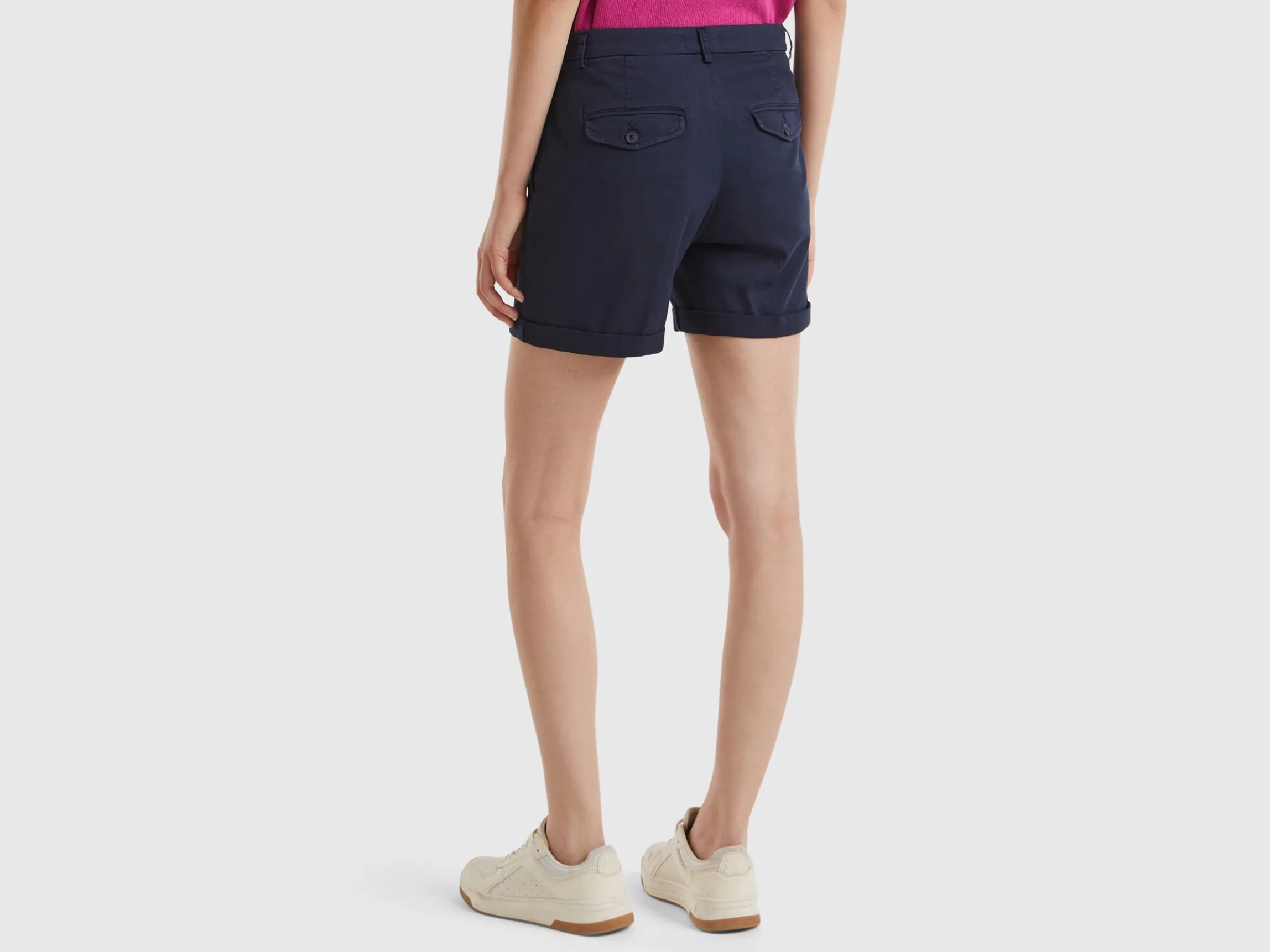 Stretch cotton bermudas