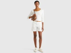Stretch cotton bermudas
