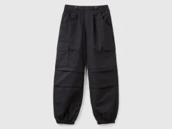 Stretch cotton cargo trousers
