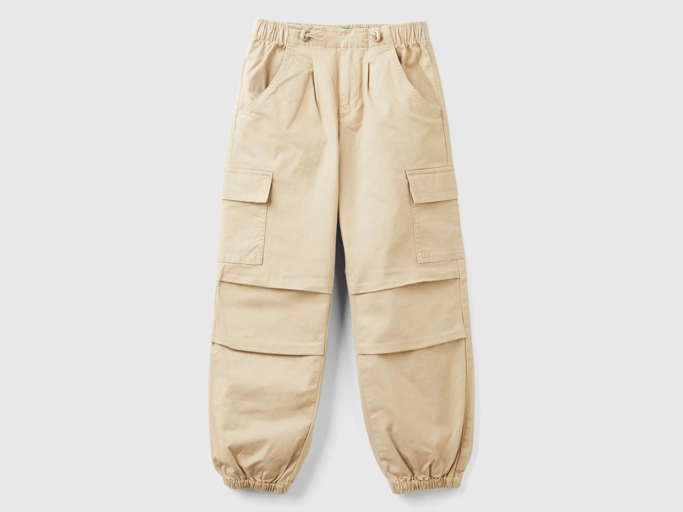 Stretch cotton cargo trousers