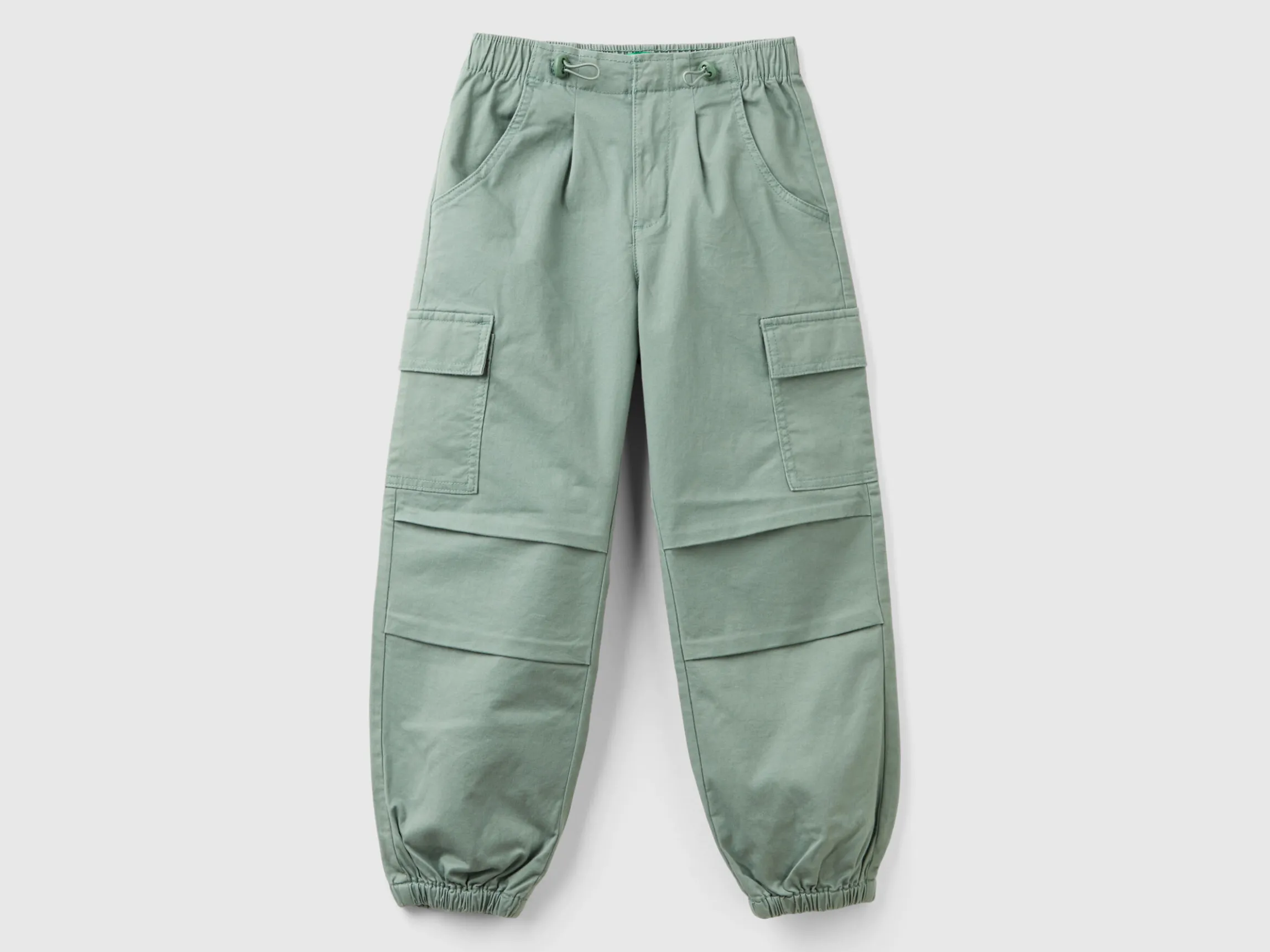 Stretch cotton cargo trousers