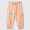 Stretch cotton cargo trousers