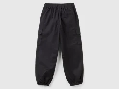 Stretch cotton cargo trousers