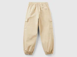 Stretch cotton cargo trousers