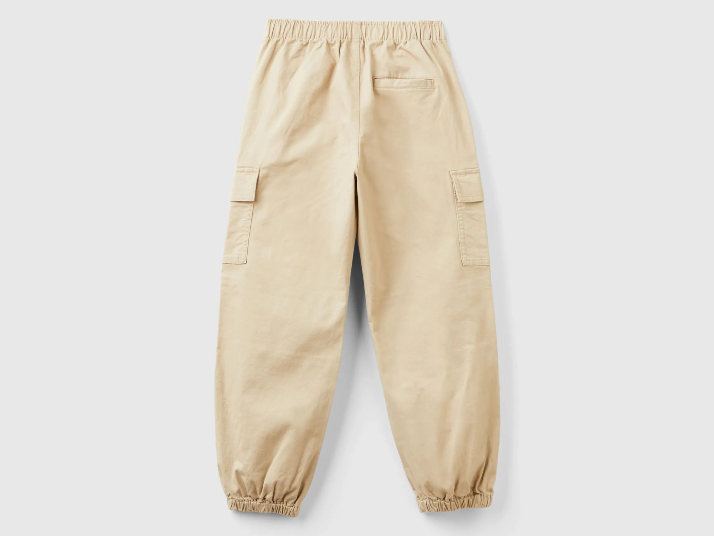 Stretch cotton cargo trousers