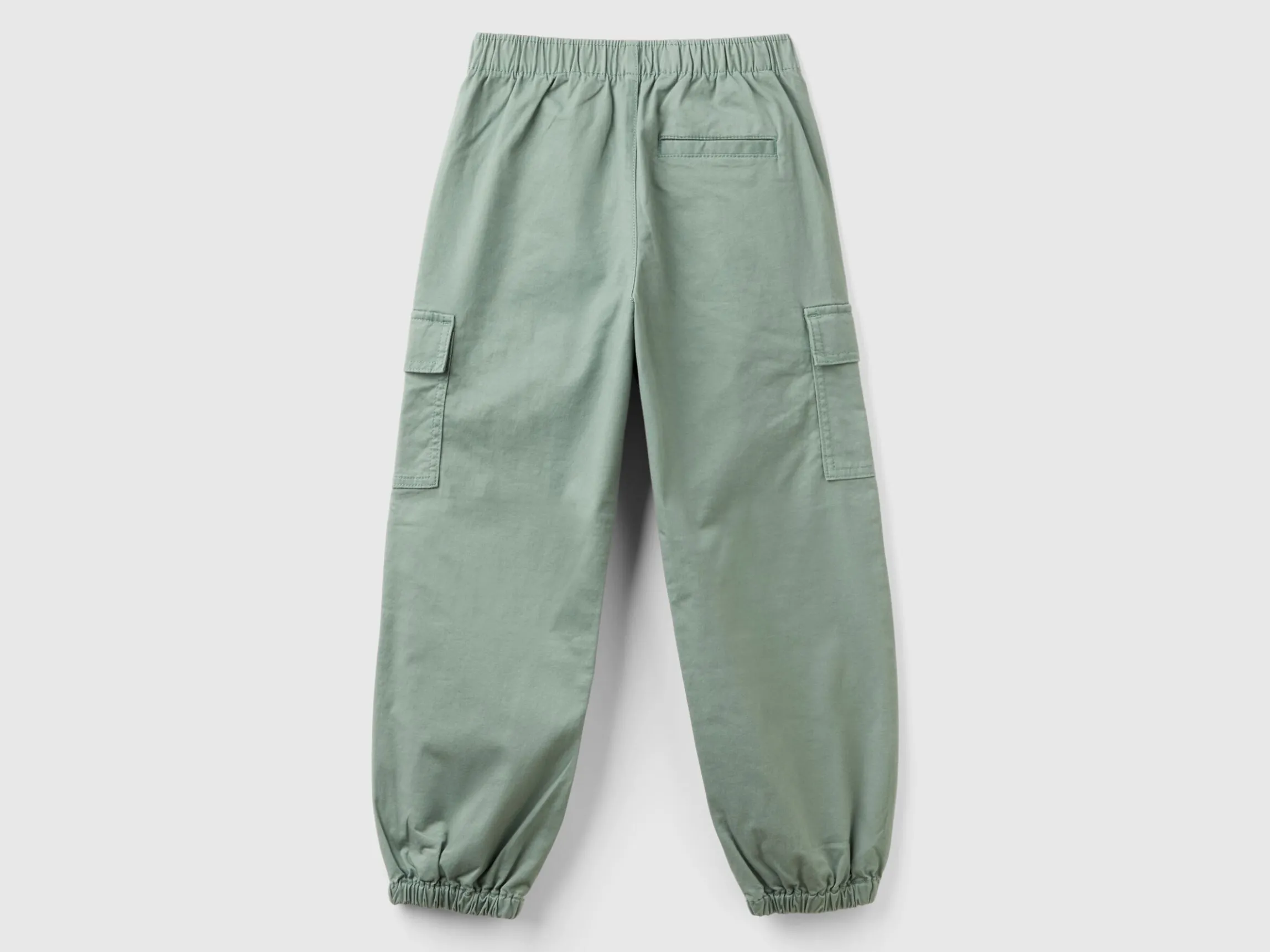 Stretch cotton cargo trousers