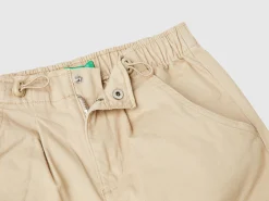 Stretch cotton cargo trousers