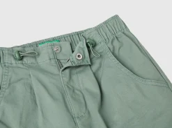Stretch cotton cargo trousers