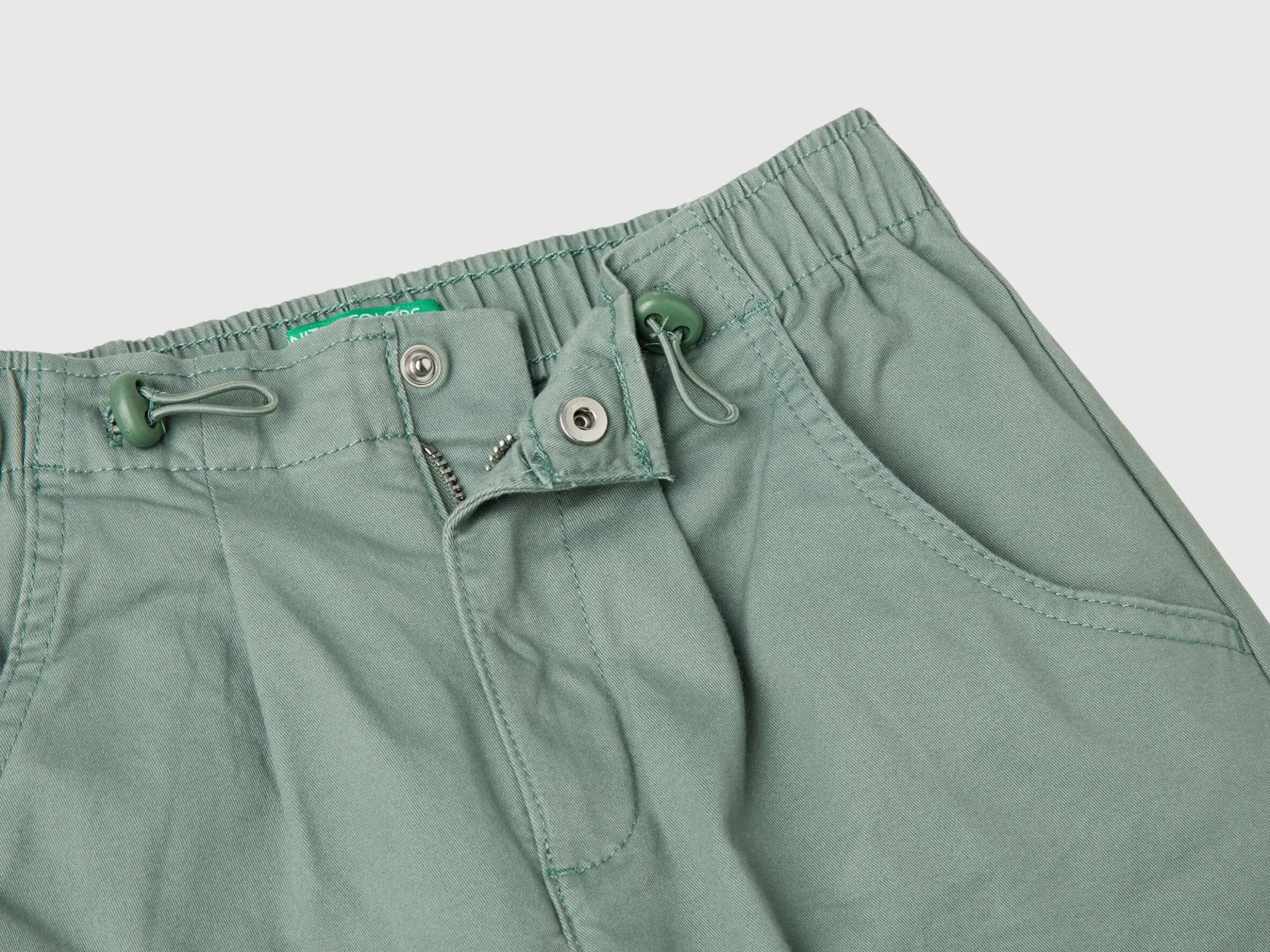 Stretch cotton cargo trousers