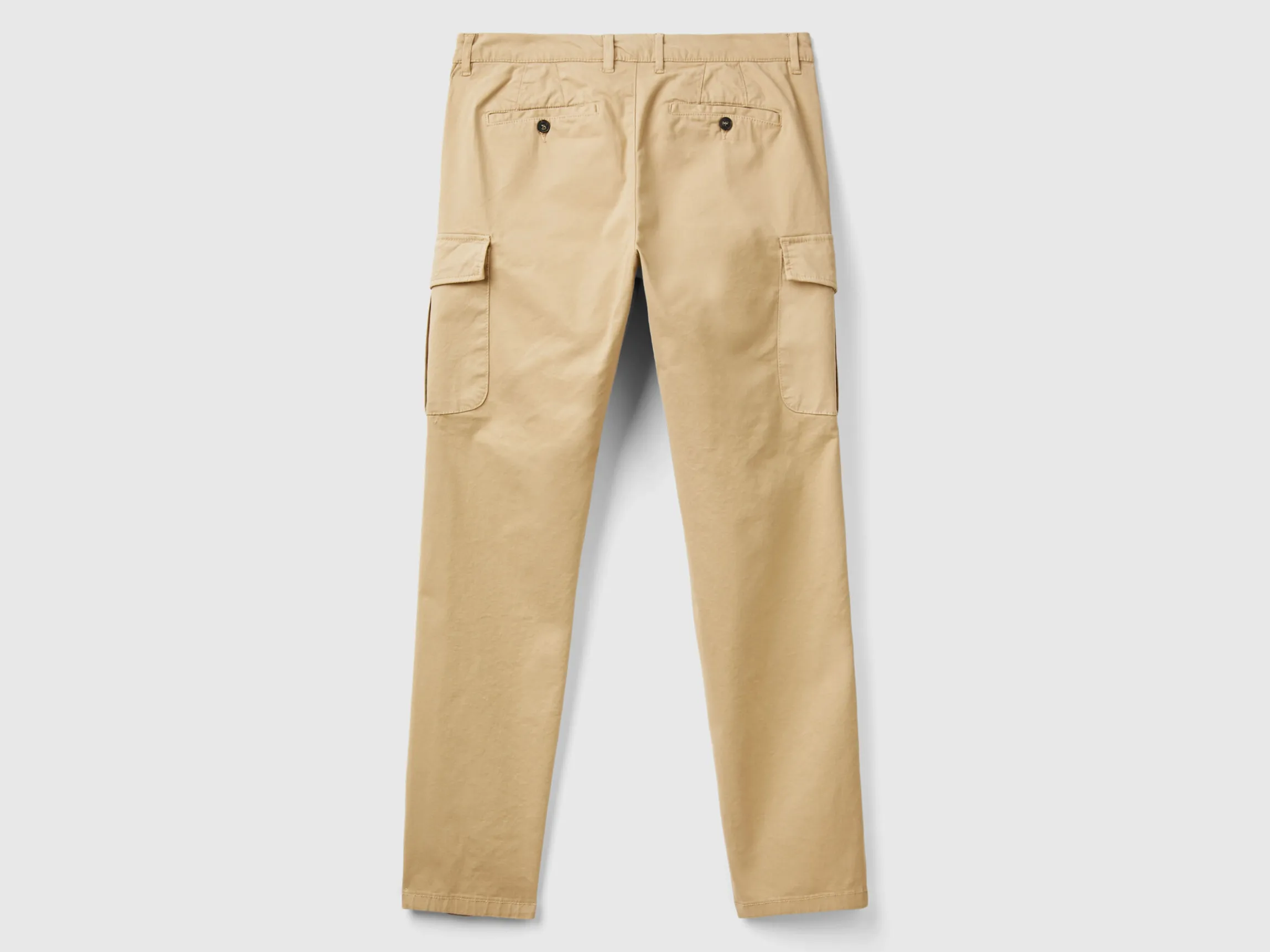 Stretch cotton cargo trousers