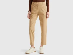 Stretch cotton chino trousers