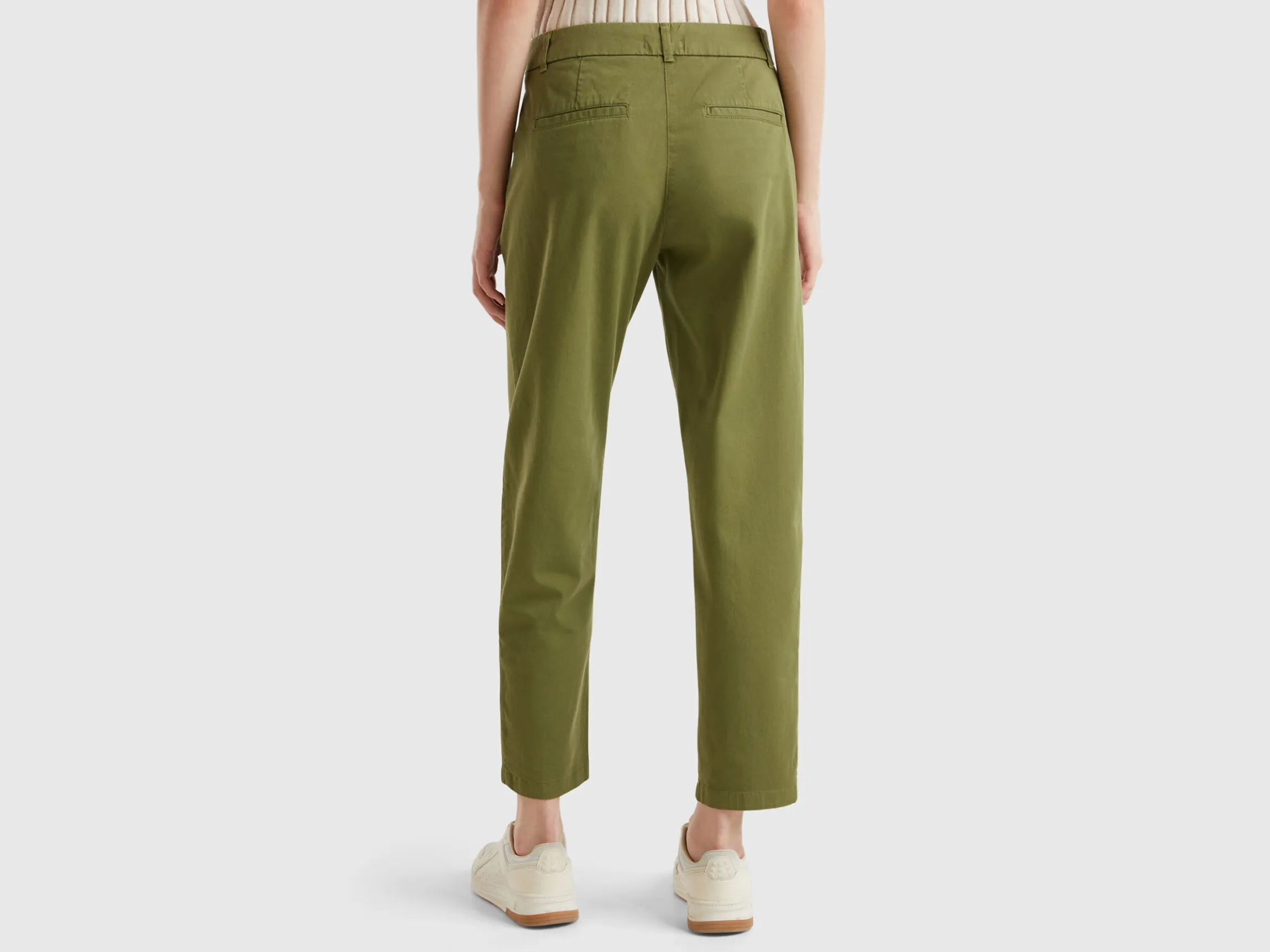 Stretch cotton chino trousers